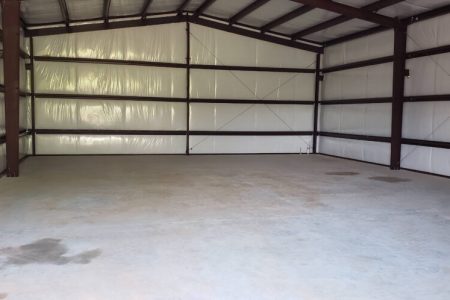 Interior of Insulated Steel Garage