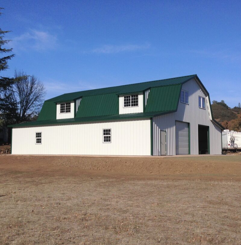 Gambrel roofs maximize the usable loft space within a barn, or attic space in a house.