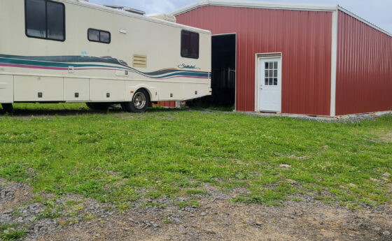 Steel Garage with RV