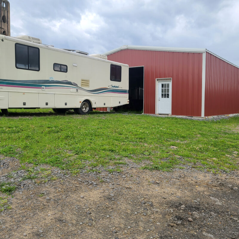 Steel Garage with RV