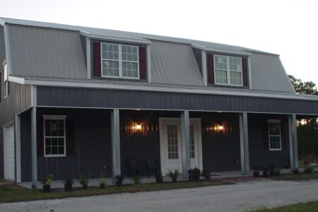 Steel Home with Gambrel Roof