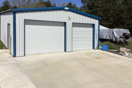 Two Car Steel Garage