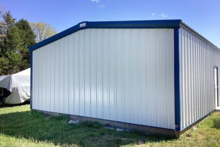 Backside of insulated Steel Garage