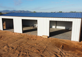 40x65x15 metal Buildings with three garage door openings