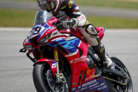 Hayden Gillim on Honda CBR Fireblade